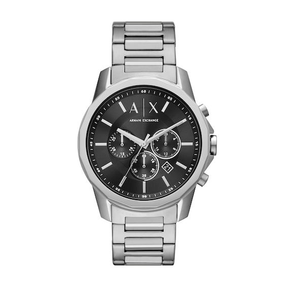 Men’s Armani Exchange Chronograph Watch with Black Dial (Model: Ax1720)