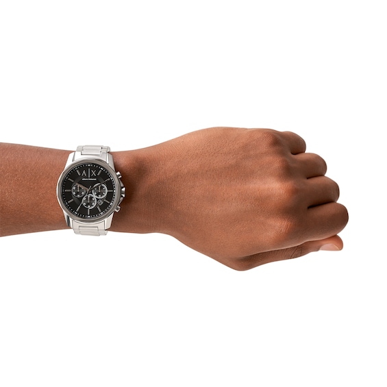 Men’s Armani Exchange Chronograph Watch with Black Dial (Model: Ax1720)