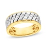 Thumbnail Image 0 of Men's 1/2 CT. T.W. Diamond Woven Band in 10K Two-Toned Gold