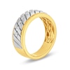 Thumbnail Image 2 of Men's 1/2 CT. T.W. Diamond Woven Band in 10K Two-Toned Gold