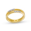Thumbnail Image 1 of 1/6 CT. T.W. Diamond Double Row Open Shank Ring in 10K Gold - Size 7