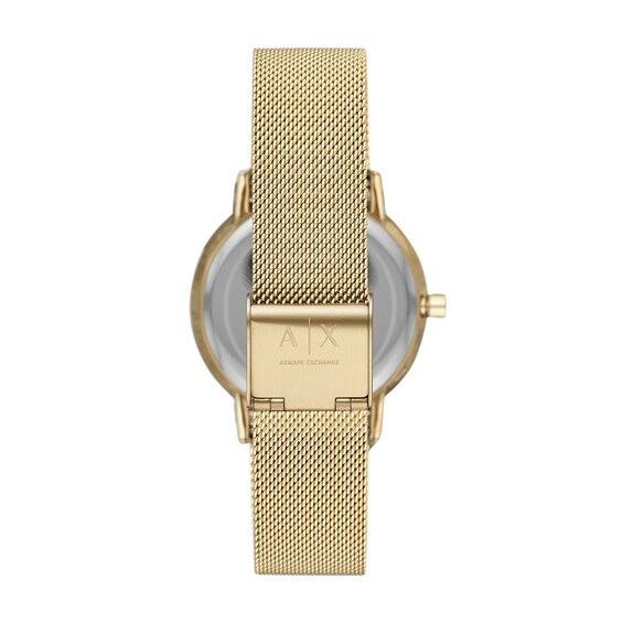 Womenâs Armani Exchange Watch with Gold-Tone Dial (Model: Ax5536)