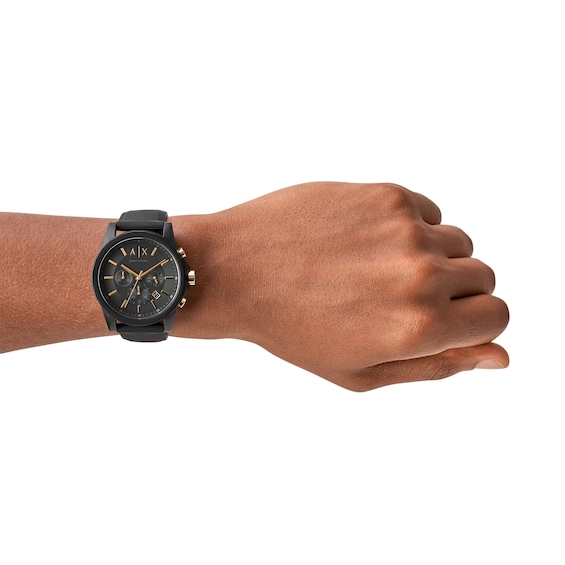 Men’s Armani Exchange Black Watch Gift Set (Model: Ax7105)