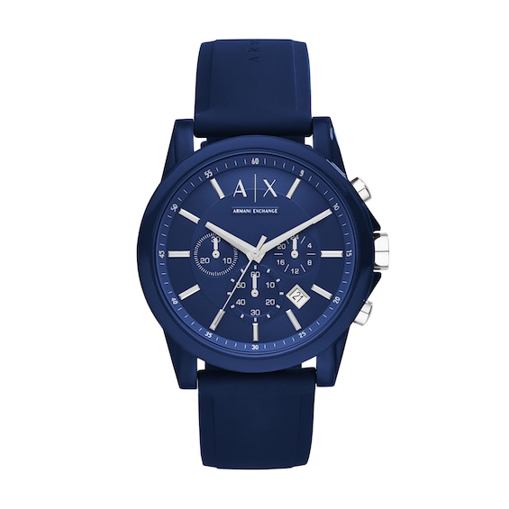 Men’s Armani Exchange Chronograph Watch with Blue Dial (Model: Ax1327)