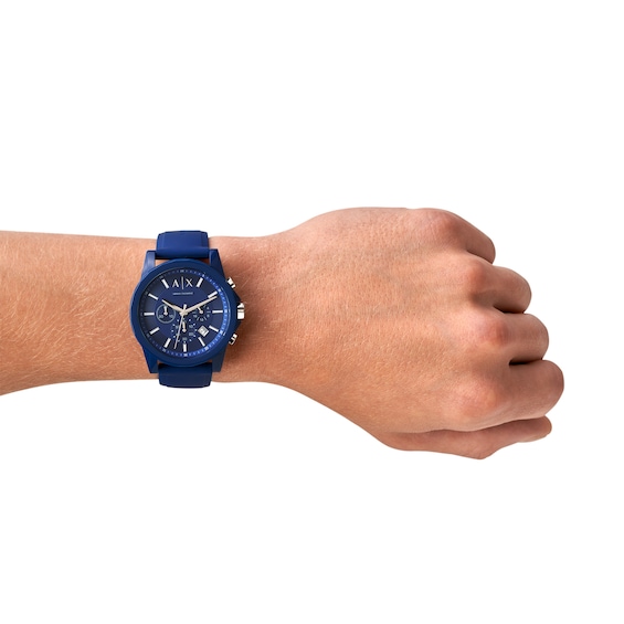 Men’s Armani Exchange Chronograph Watch with Blue Dial (Model: Ax1327)