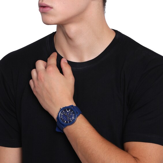 Men’s Armani Exchange Chronograph Watch with Blue Dial (Model: Ax1327)