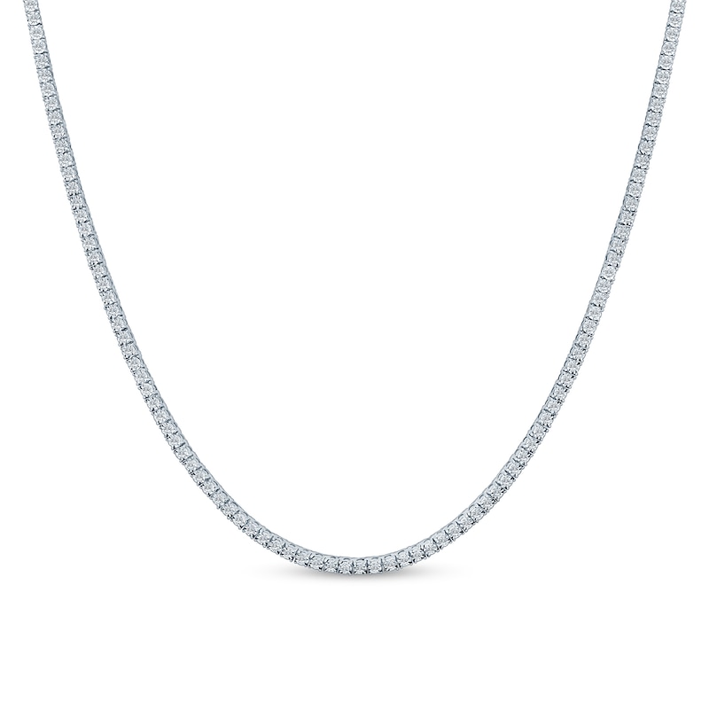 Main Image 1 of 2-3/8 CT. T.W. Diamond Tennis Necklace in 10K White Gold – 18"