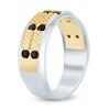 Thumbnail Image 2 of Men's 1/2 CT. T.W. Black Diamond Beaded Band in 10K Two-Toned Gold