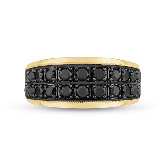 1-1/2 CT. T.w. Black Diamond Band in 10K Gold