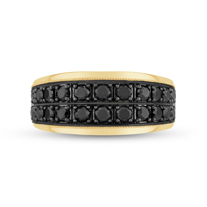 Main Image 3 of 1-1/2 CT. T.W. Black Diamond Band in 10K Gold
