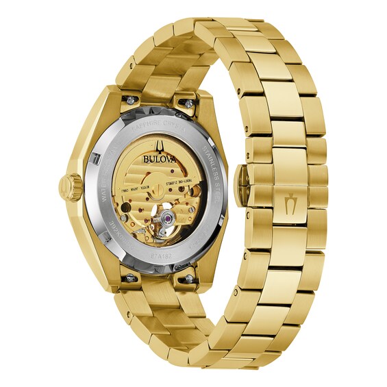 Men's Bulova Surveyor Watch in Gold-Tone Stainless Steel (Model 97A182)