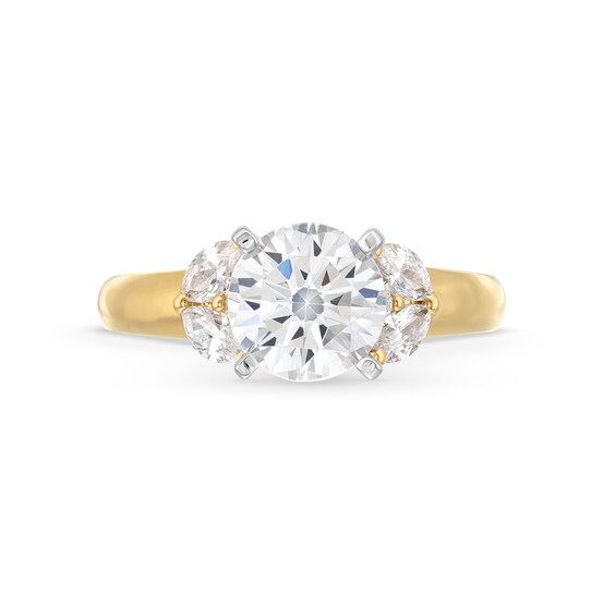 2-3/8 CT. T.w. Certified Lab-Grown Diamond Leaf-Sides Engagement Ring in 14K Gold (F/Vs2)