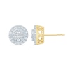 Thumbnail Image 2 of 3/4 CT. T.W. Diamond Composite Framed Stud Earrings in 10K Gold