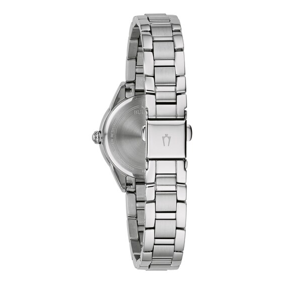 Ladies' Bulova Sutton Blue Dial and Diamond Accent Watch in Stainless Steel (Model 96P250)