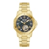 Thumbnail Image 0 of Ladies' Bulova Marine Star Black Mother of Pearl and Diamond Dial Watch in Gold-Tone Stainless Steel (Model 97P171)