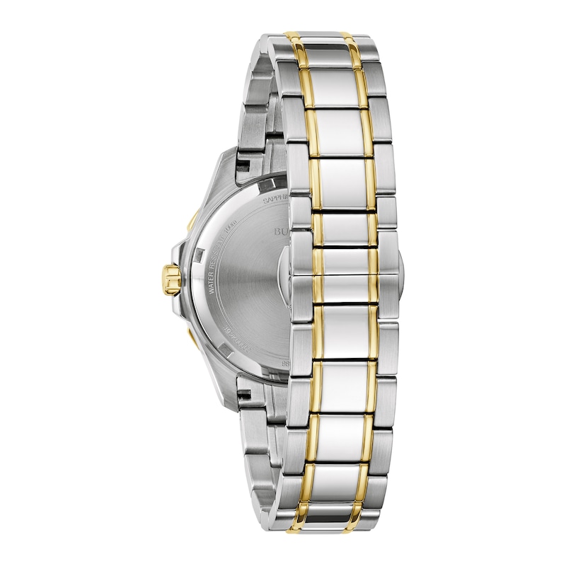 Ladies' Bulova Marine Star Mother-of-Pearl and Diamond Accent Dial Watch in Two-Tone Stainless Steel (Model 98P227)