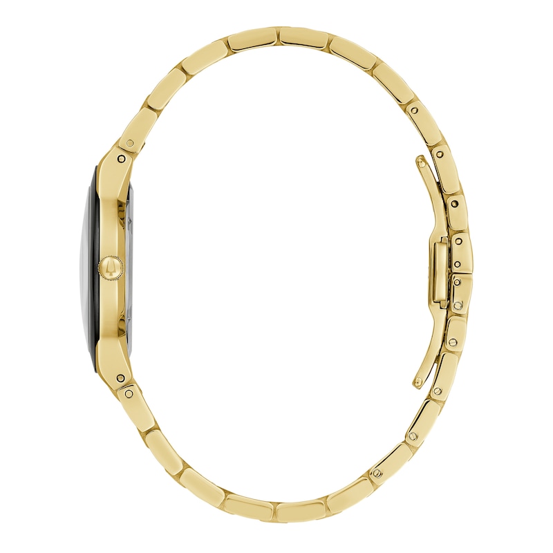 Main Image 2 of Ladies' Bulova Millennia Modern Black Dial Watch in Gold-Tone Stainless Steel (Model 97L175)