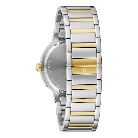 Men's Bulova Classic Blue Dial Watch in Two-Tone Stainless Steel (Model 98C148)