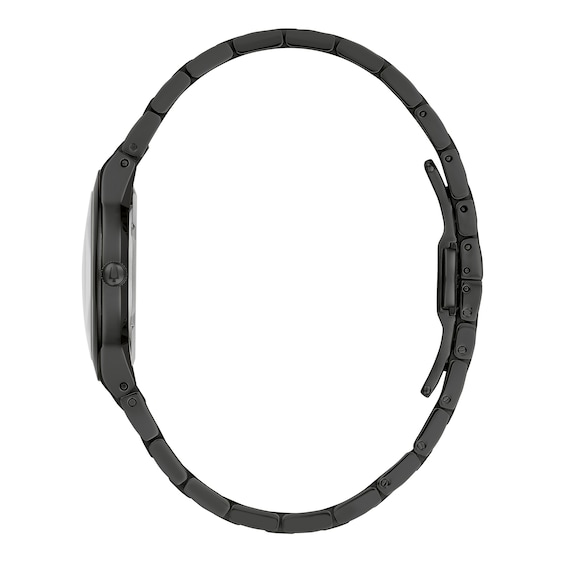 Ladies' Bulova Millennia Modern Black Dial Watch in Black Ion-Plated Stainless Steel (Model 98L314)