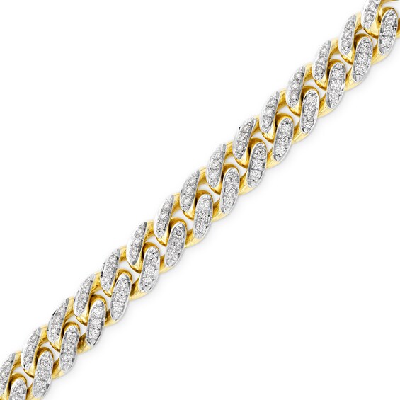 Zales x Alessi Domenico 4-5/8 CT. T.w. Diamond Miami Cuban Chain Bracelet in 18K Gold - 8.5"