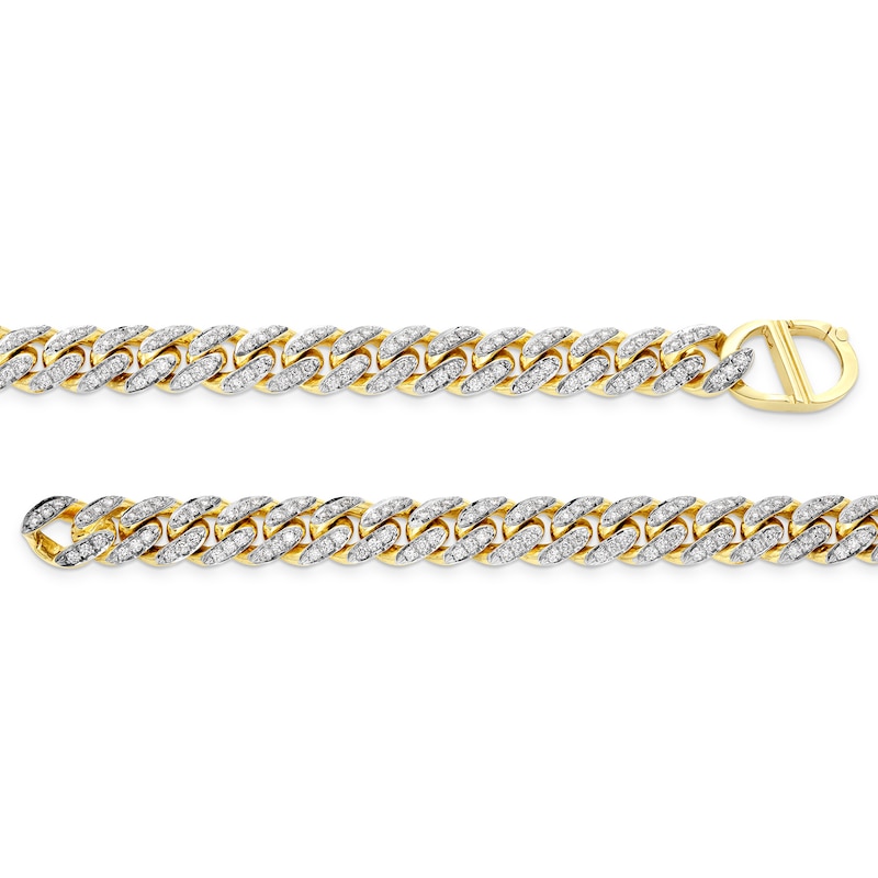 Zales x Alessi Domenico 4-5/8 CT. T.W. Diamond Miami Cuban Chain Bracelet in 18K Gold - 8.5"