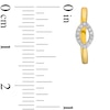 Thumbnail Image 2 of 1/10 CT. T.W. Diamond Marquise Outline Hoop Earrings in 10K Gold