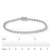 Thumbnail Image 4 of 1/2 CT. T.W. Pear-Shaped Multi-Diamond Alternating Line Bracelet in Sterling Silver - 7.25"