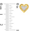 Thumbnail Image 3 of 1/10 CT. T.W. Heart-Shaped Multi-Diamond Frame Stud Earrings in 10K Gold