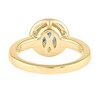 Thumbnail Image 5 of 6.0mm Aquamarine and 3/8 CT. T.W. Lab-Grown Diamond Frame Vintage-Style Ring in 14K Gold
