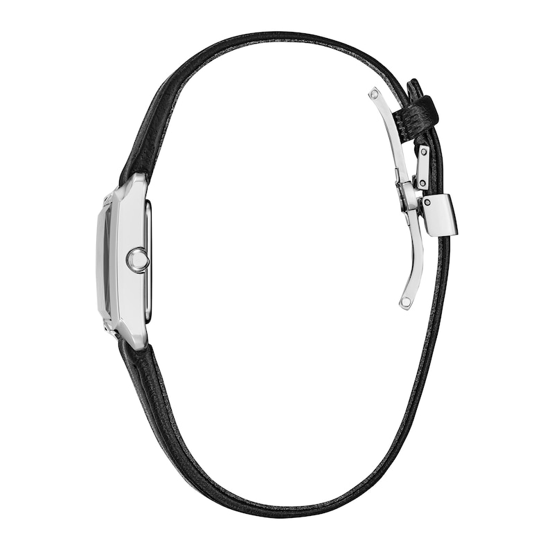 Main Image 2 of Ladies' Citizen L Bianca Watch in Stainless Steel with Black Leather Strap (Model: EW5600-01E)