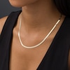 Thumbnail Image 2 of 3.0mm Herringbone Chain Necklace in Solid 14K Gold - 16"