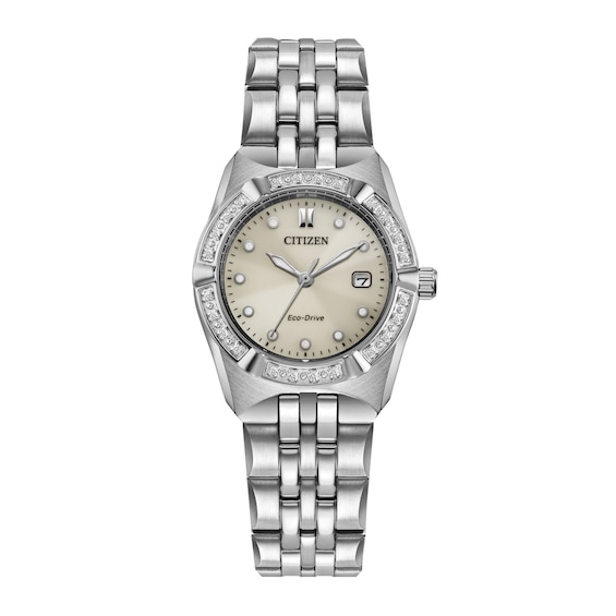 Ladies' Citizen Corso Diamond Accent Watch in Stainless Steel (Model: Ew2710-51X)