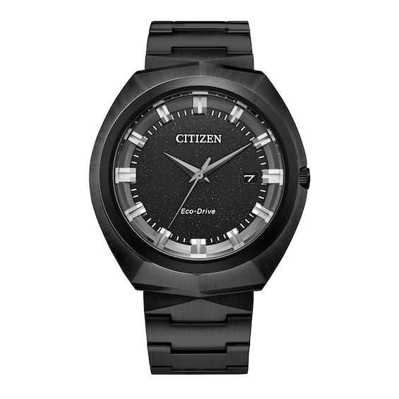 Men's Citizen Eco-Drive 365 Watch in Black Ion-Plated Stainess Steel (Model: Bn1015-52E)