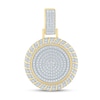 Thumbnail Image 1 of 1/2 CT. T.W. Diamond Swirl Edge Medallion Necklace Charm in 10K Gold