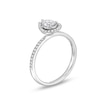 Thumbnail Image 3 of 1/2 CT. T.W. Pear-Shaped Diamond Frame Engagement Ring in 14K White Gold