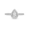 Thumbnail Image 4 of 1/2 CT. T.W. Pear-Shaped Diamond Frame Engagement Ring in 14K White Gold