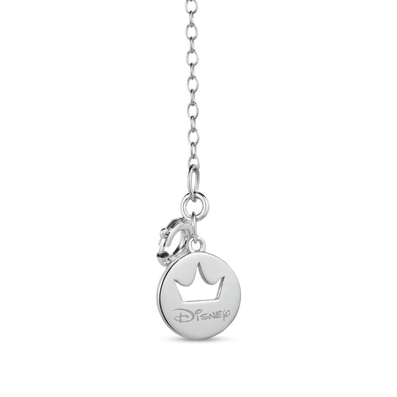 Enchanted Disney Belle 1/15 CT. T.w. Diamond Rose Pendant in Sterling Silver and 10K Gold - 19"