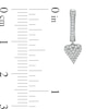 Thumbnail Image 3 of 1/6 CT. T.W. Heart-Shaped Multi-Diamond Drop Earrings in Sterling Silver
