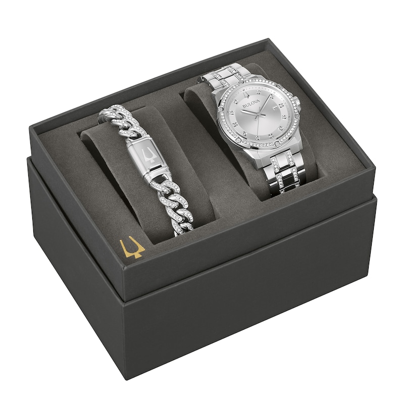 Men's Bulova Crystal Collection Watch and Bracelet Box Set (Model: 96K114)