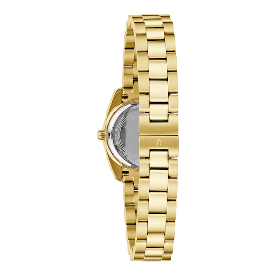 Ladies' Bulova Crystal Collection Watch with Mother-of Pearl Dial and Heart Bracelets Box Set (Model: 98X137)