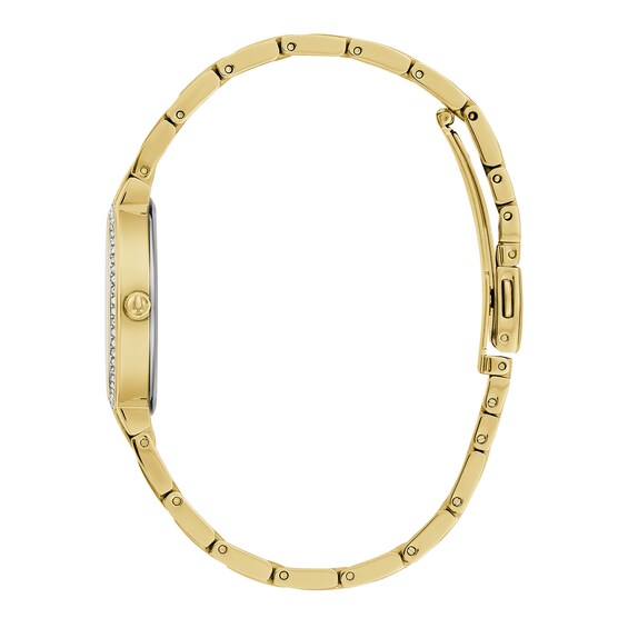 Ladies' Bulova Crystal Collection Watch with Mother-of-Pearl Dial and Heart Necklace Box Set (Model: 98X138)