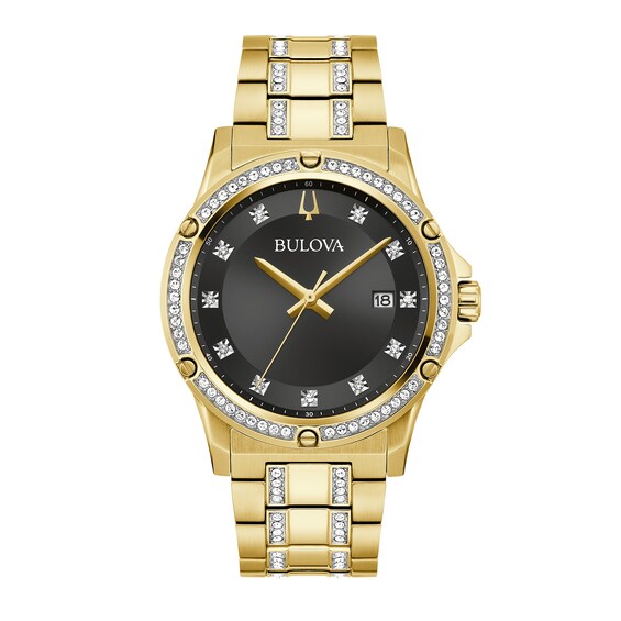 Men’s Bulova Exclusive Crystal Collection Watch and Bracelet Box Set (Model: 98K118)
