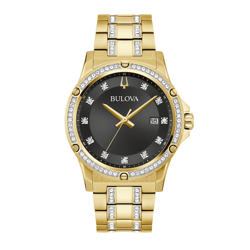 Main Image 3 of Men’s Bulova Exclusive Crystal Collection Watch and Bracelet Box Set (Model: 98K118)