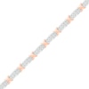 Thumbnail Image 1 of 1/4 CT. T.W. Diamonds Bar and X-Link Bracelet in Sterling Silver and 10K Rose Gold - 7.25"