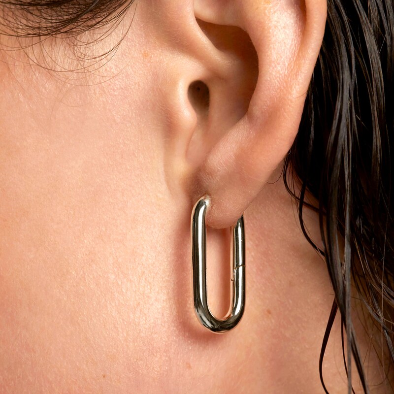 Main Image 2 of PDPAOLA™ at Zales Paper Clip Hoop Earrings in Brass
