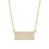 Thumbnail Image 1 of 1/4 CT. T.W. Diamond Bar Necklace in 10K Yellow Gold - 18”