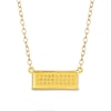 Thumbnail Image 3 of 1/4 CT. T.W. Diamond Bar Necklace in 10K Yellow Gold - 18”