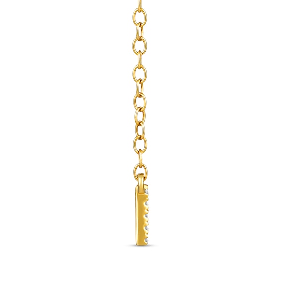 1/4 CT. T.w. Diamond Bar Necklace in 10K Yellow Gold - 18â