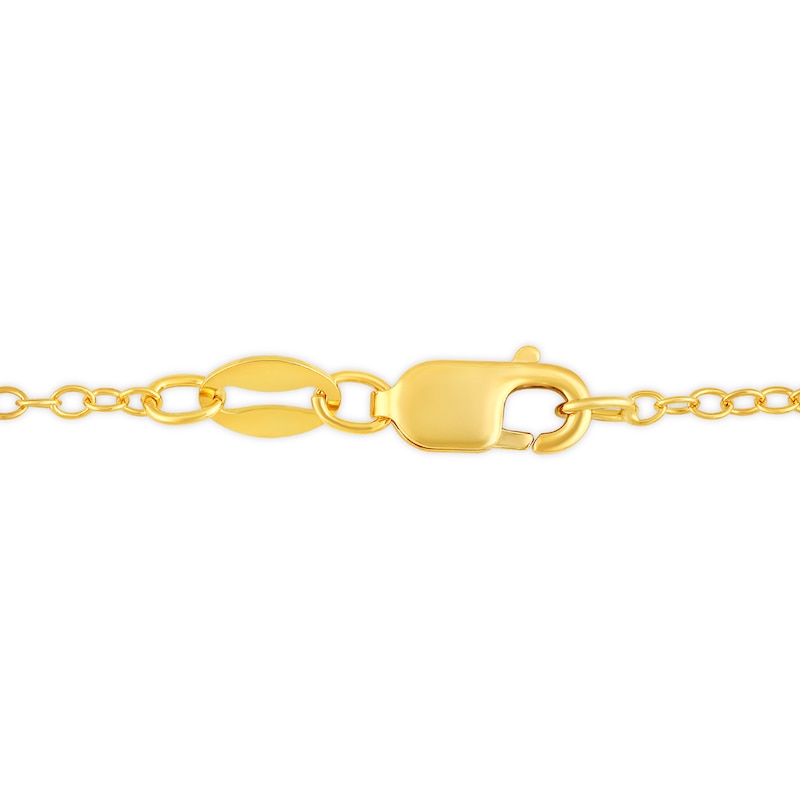 Main Image 5 of 1/4 CT. T.W. Diamond Bar Necklace in 10K Yellow Gold - 18”