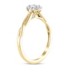 Thumbnail Image 2 of 1/8 CT. T.W. Diamond Oval-Frame Twist Shank Promise Ring in 10K Gold
